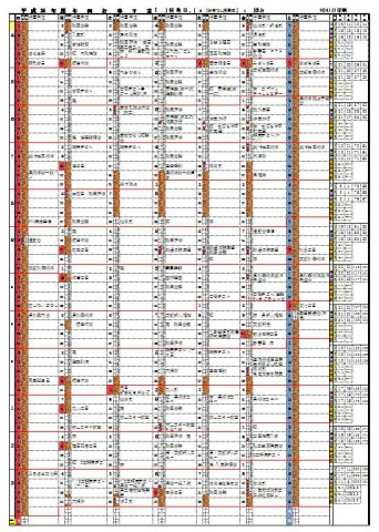 ２４年度年間行事予定